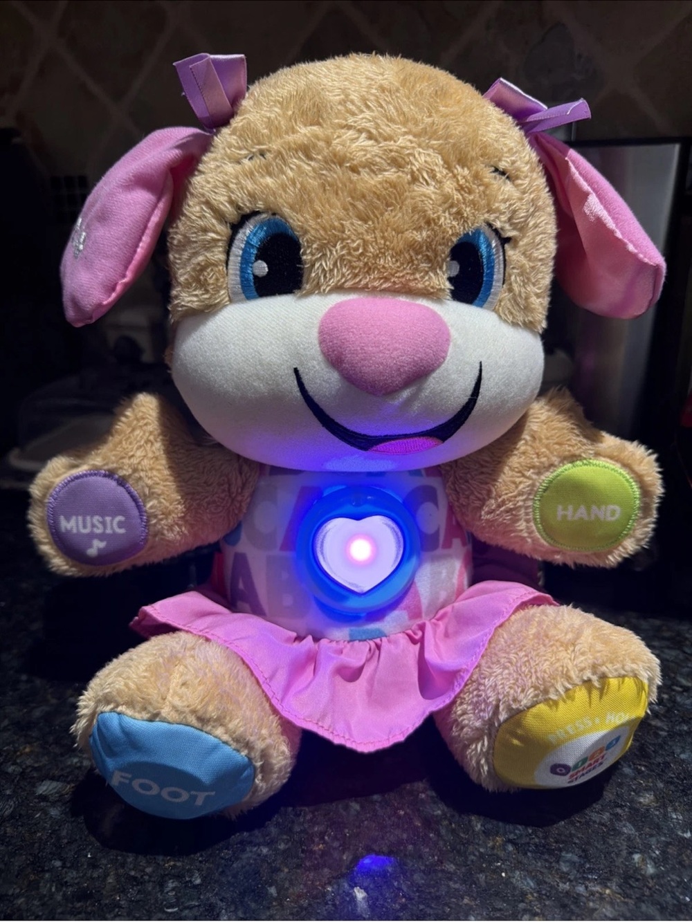 Fisher-Price Laugh & Learn Singing Talking Girl Dog Plush Stuffed Animal 12"